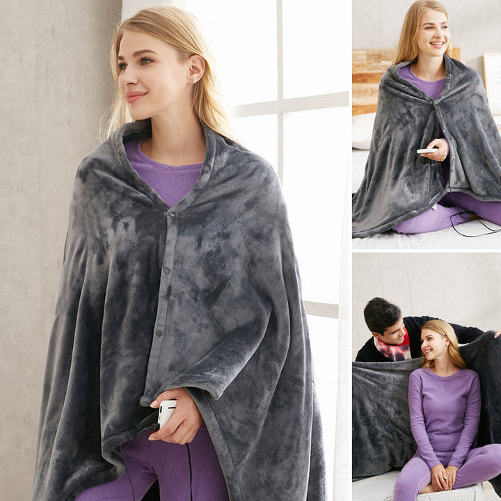 Warmtewereld™ USB-verwarmde omslagdoek van fleece met drie standen
