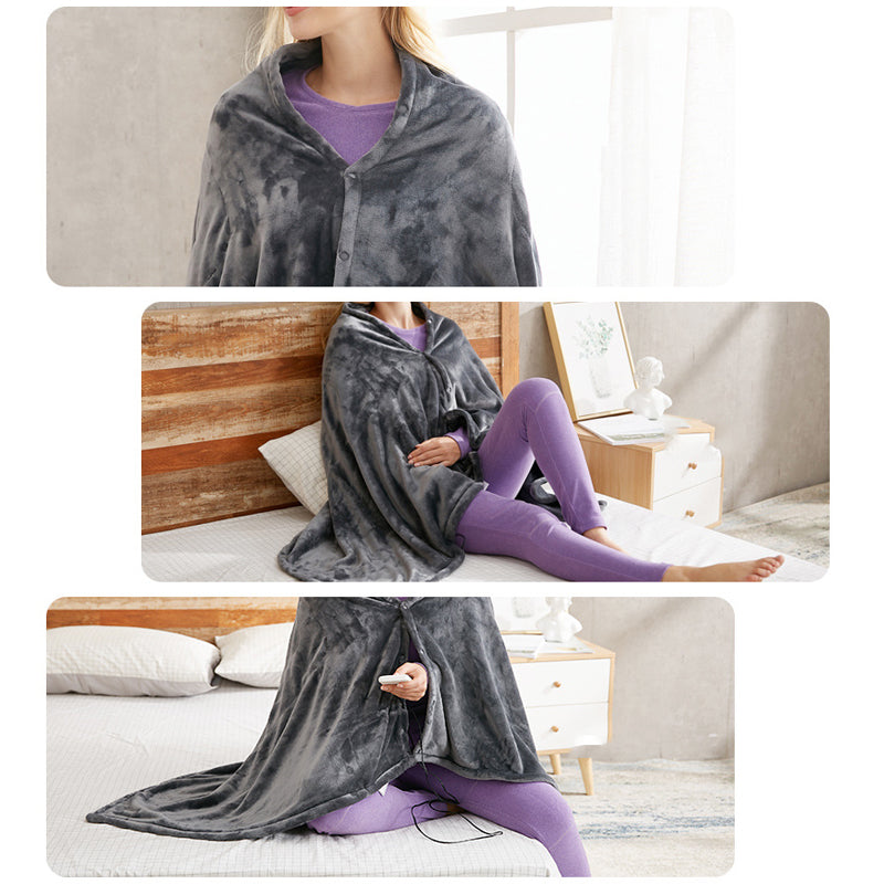 Warmtewereld™ USB-verwarmde omslagdoek van fleece met drie standen