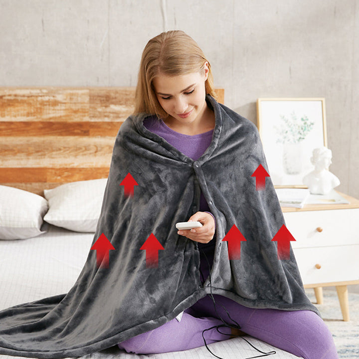 Warmtewereld™ USB-verwarmde omslagdoek van fleece met drie standen