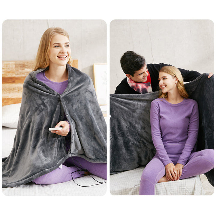 Warmtewereld™ USB-verwarmde omslagdoek van fleece met drie standen