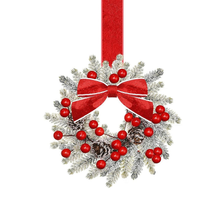 Klein kerstkransje met rode strik