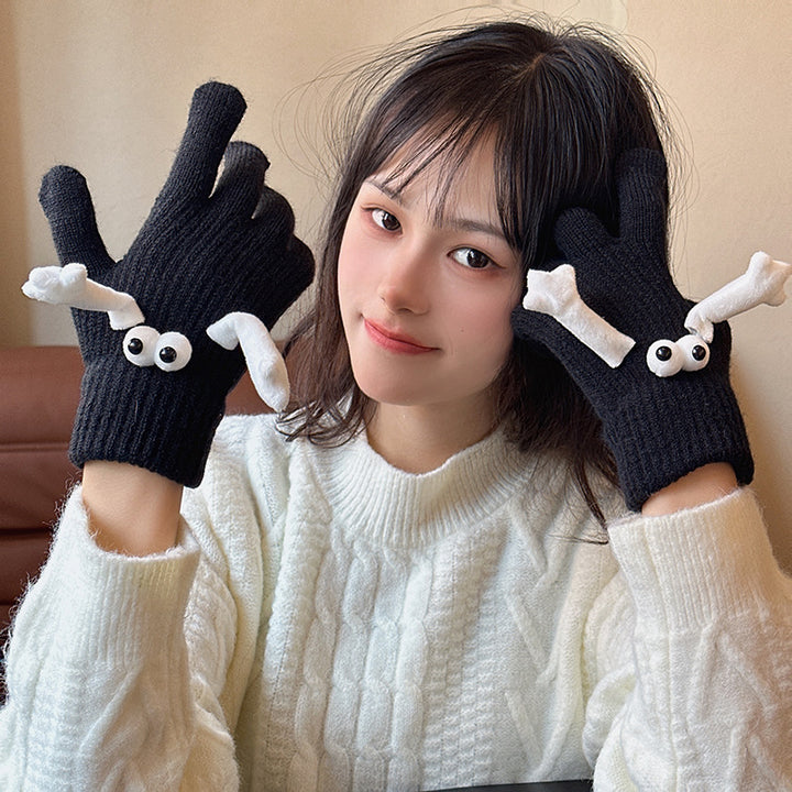 Gebreide handschoenen met magnetische handjes