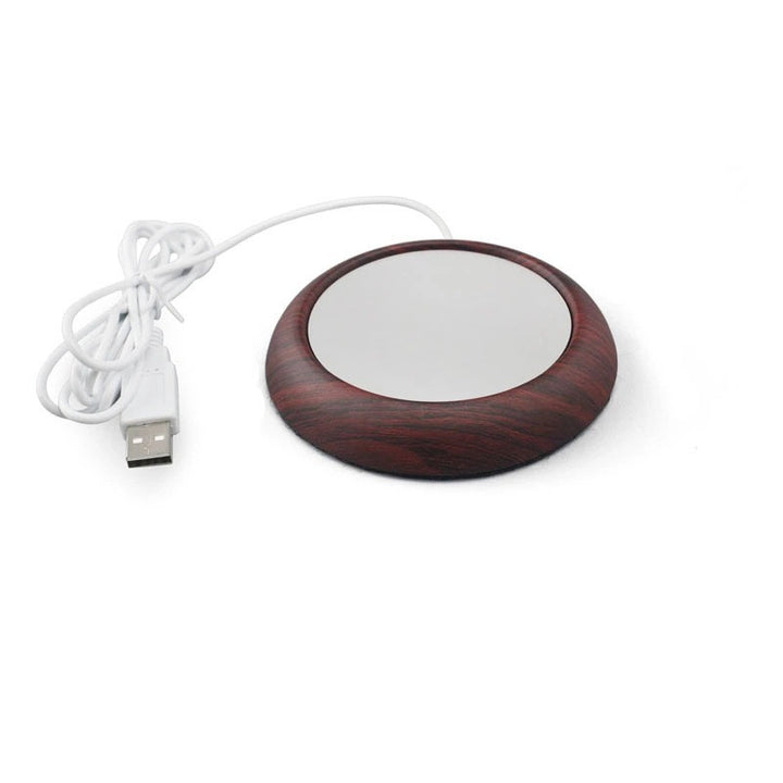 Kopwarmer onderzetter met houtlook rand
