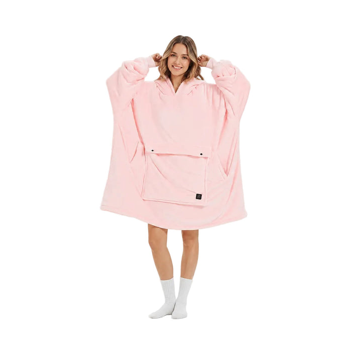Warmtewereld™ Verwarmde hoodie-deken met 3 warmtezones en dikke flanel