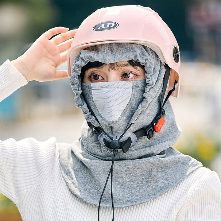 Warmtewereld™ Winddicht gezichtsmasker met capuchon en nekwarmer voor fietsen