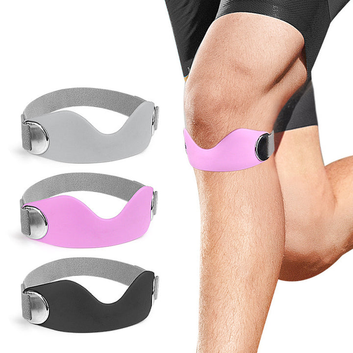 Zwarte patellaband onder de knie