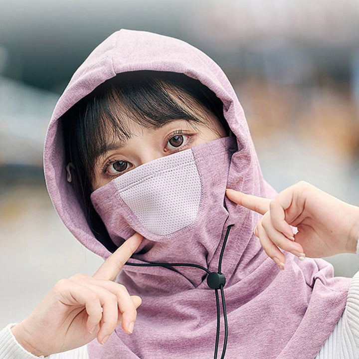 Warmtewereld™ Winddicht gezichtsmasker met capuchon en nekwarmer voor fietsen