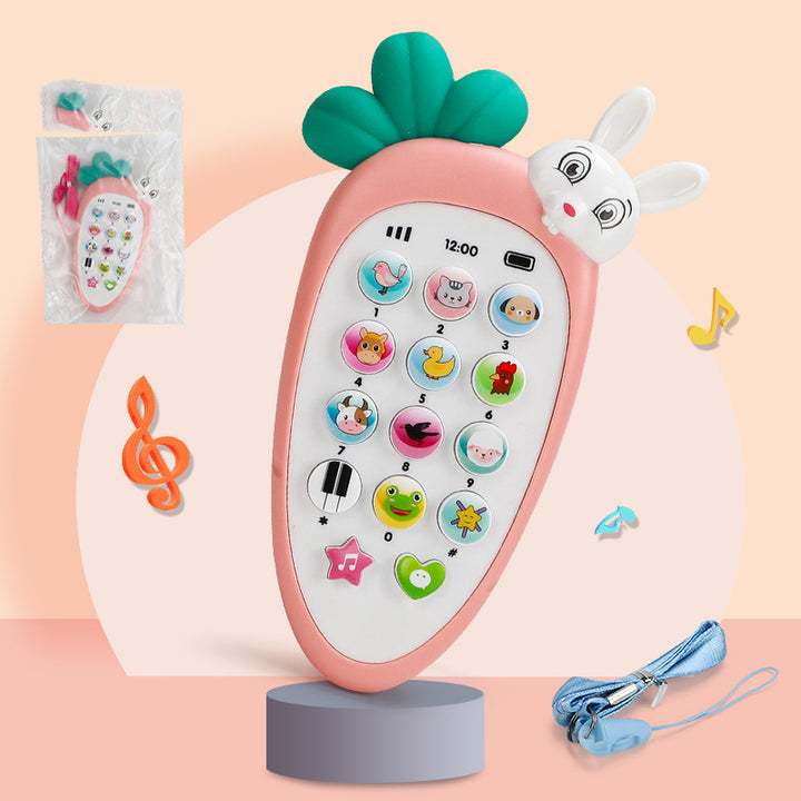 Oranje wortel speelgoedtelefoon voor baby&