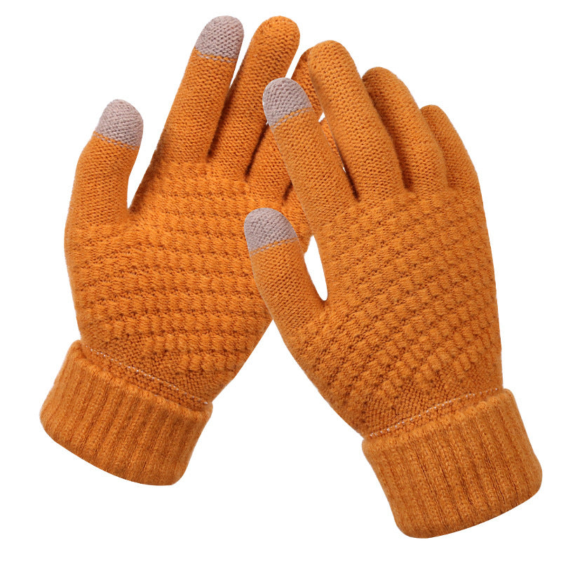Gebreide touchscreen handschoenen