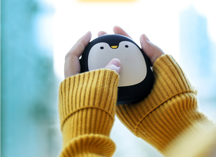 Schattige handwarmer pinguïn en ijsbeer, oplaadbaar op USB