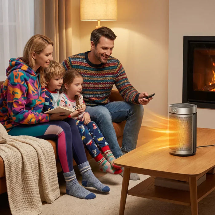 Warmtewereld™ Elektrische kachel 1500W met thermostaat en afstandsbediening