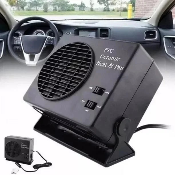 Warmtewereld™ Keramische autokachel 150W/300W met thermostaat en ventilator