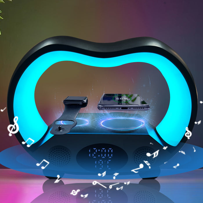 Warmtewereld Sfeerlamp 6-in-1 met speaker en draadloze oplader