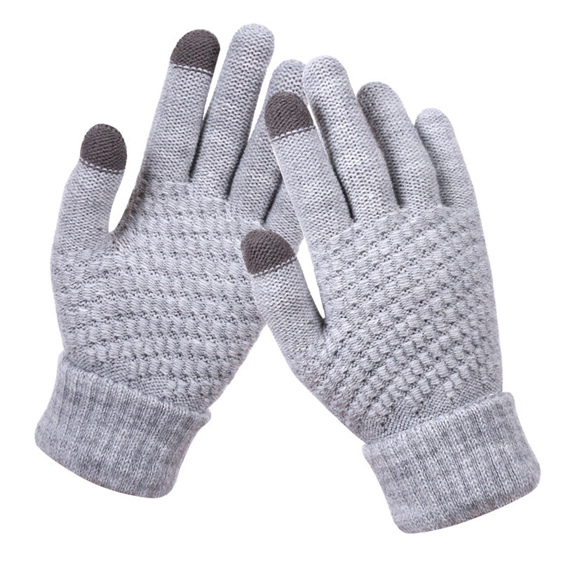Gebreide touchscreen handschoenen
