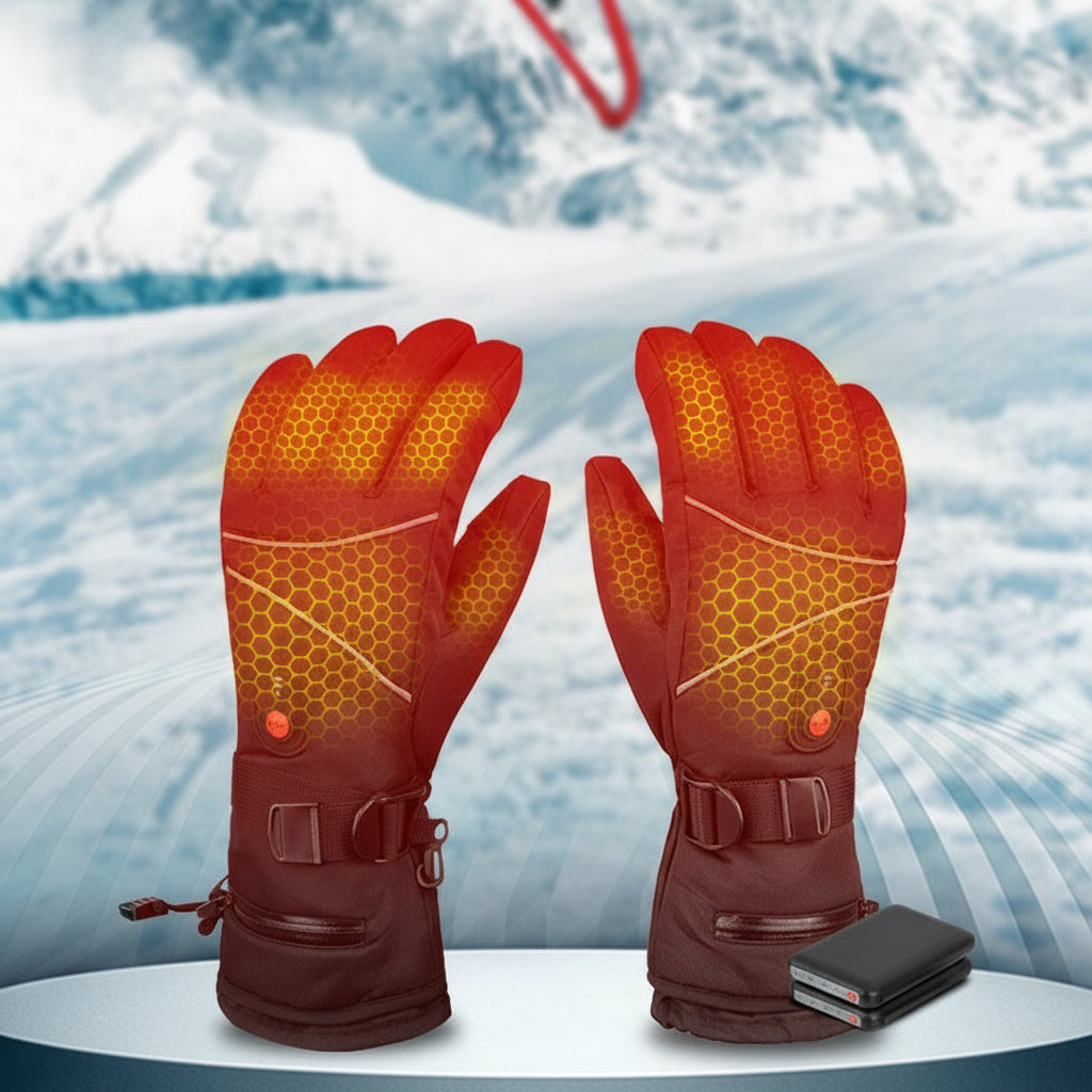 Warmtewereld™ Waterdichte verwarmde handschoenen met oplaadbare accu