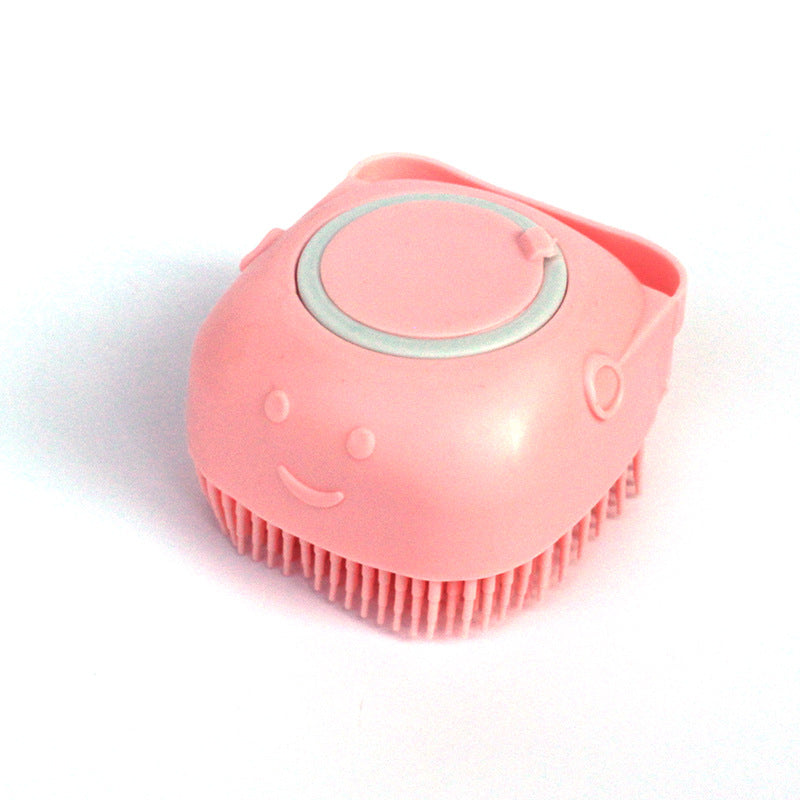Mintgroene siliconen wasborstel voor huisdieren