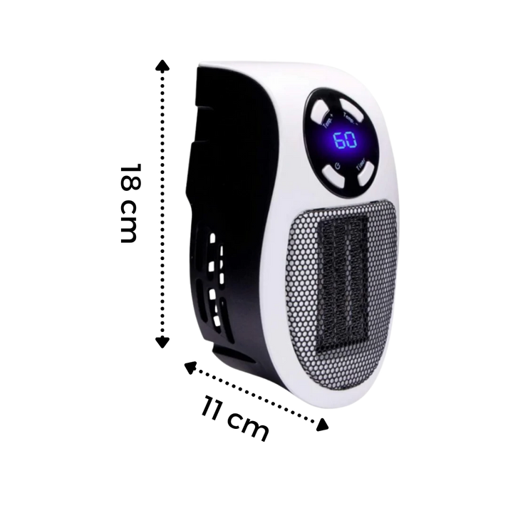 Warmtewereld™ Mini stopcontactkachel met draaibare stekker en timer