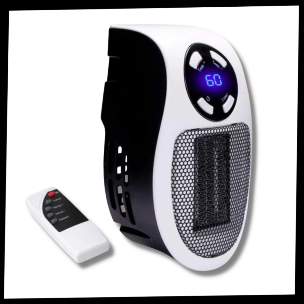 Warmtewereld™ Mini stopcontactkachel met draaibare stekker en timer