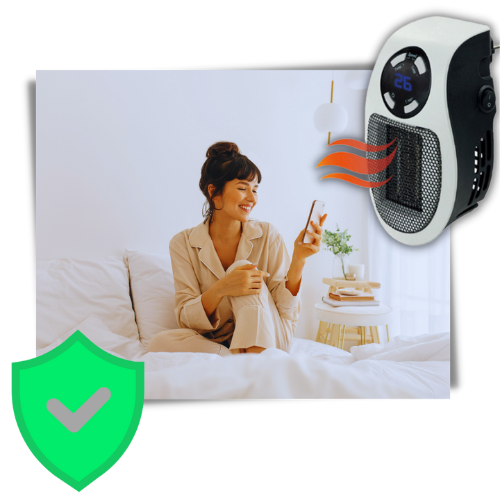 Warmtewereld™ Mini stopcontactkachel met draaibare stekker en timer