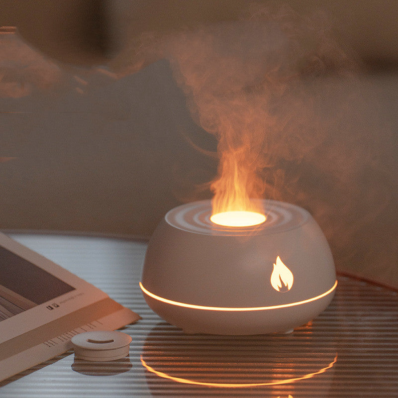 Vlam diffuser 130 ml met 7 lichtkleuren en verstelbare nevel