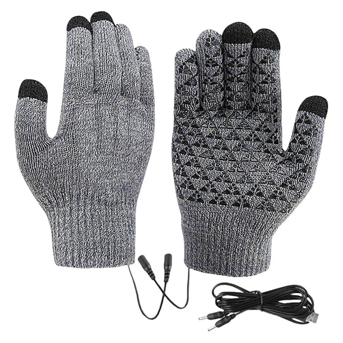 Warmtewereld™ Gebreide USB-verwarmde handschoenen met touchscreen