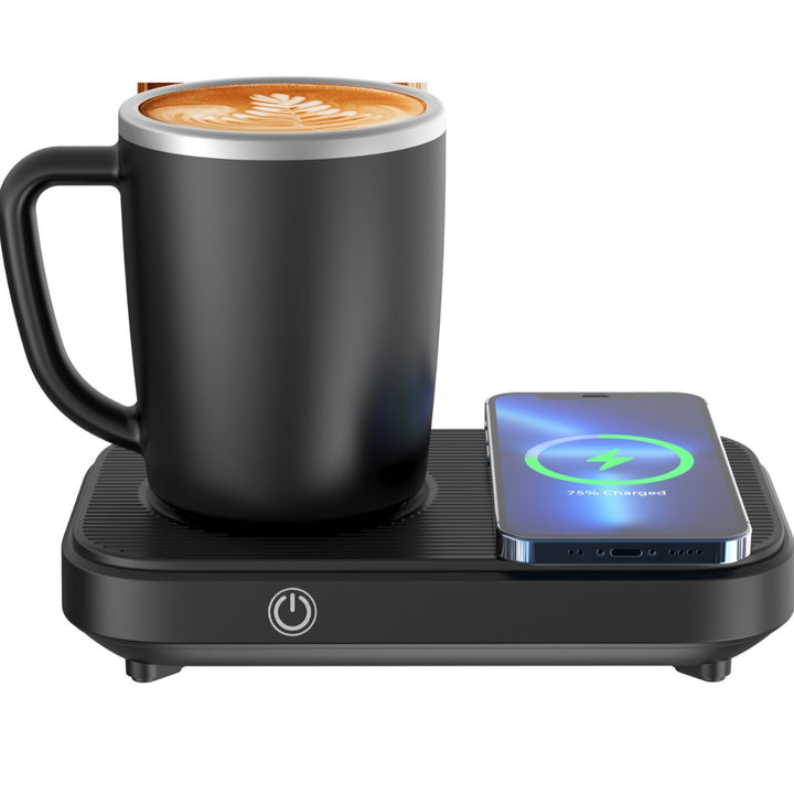 Bekerwarmer met beker en draadloze oplader