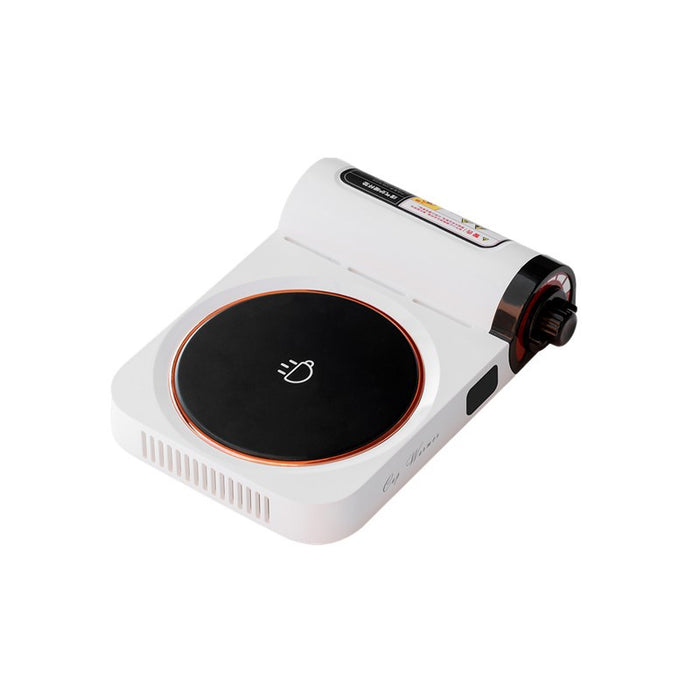 Warmtewereld Retro kopwarmer in kampeerbranderlook met display