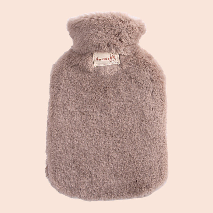 Warmtewereld Kruik met zachte pluche hoes, 800 ml of 1 liter