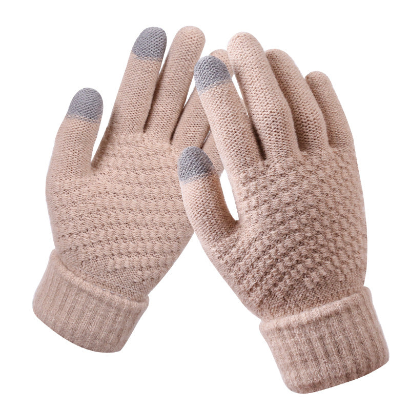 Gebreide touchscreen handschoenen