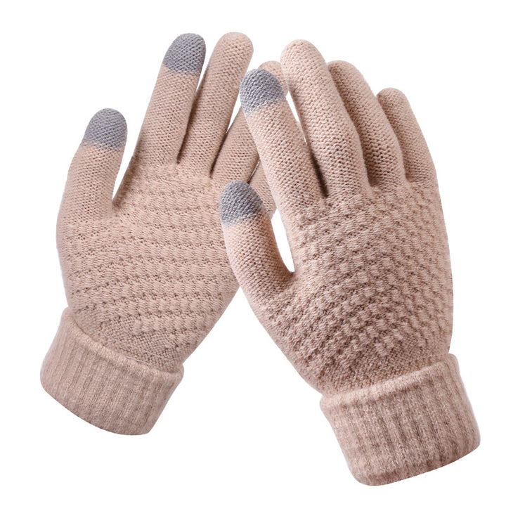Gebreide touchscreen handschoenen