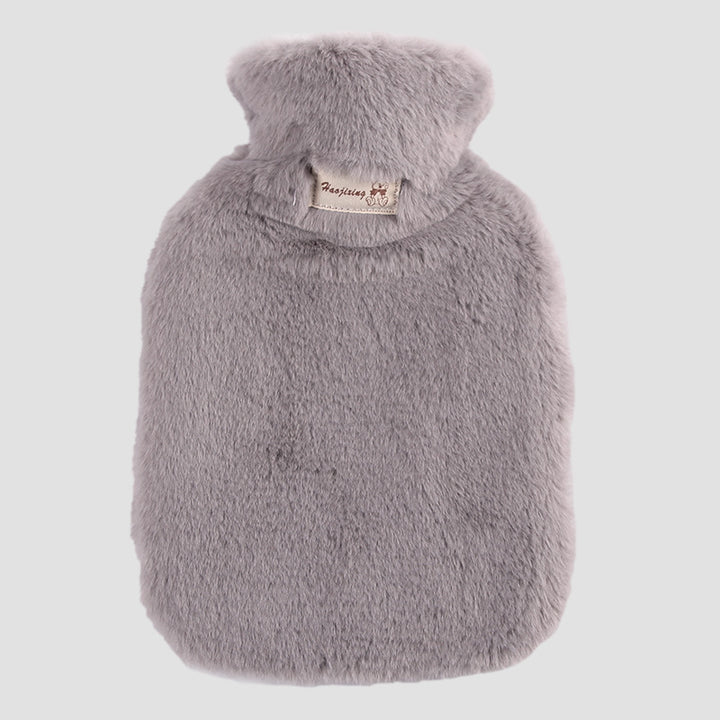 Kruik met pluche hoes van konijnenbont, 800 of 1000 ml