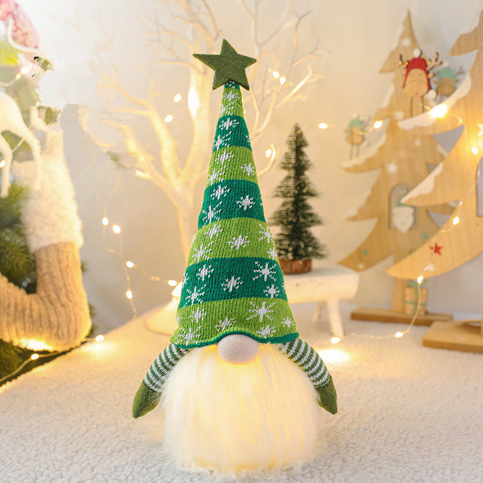 Warmtewereld Kerstkabouter met lichtgevende baard en ster – 41 cm