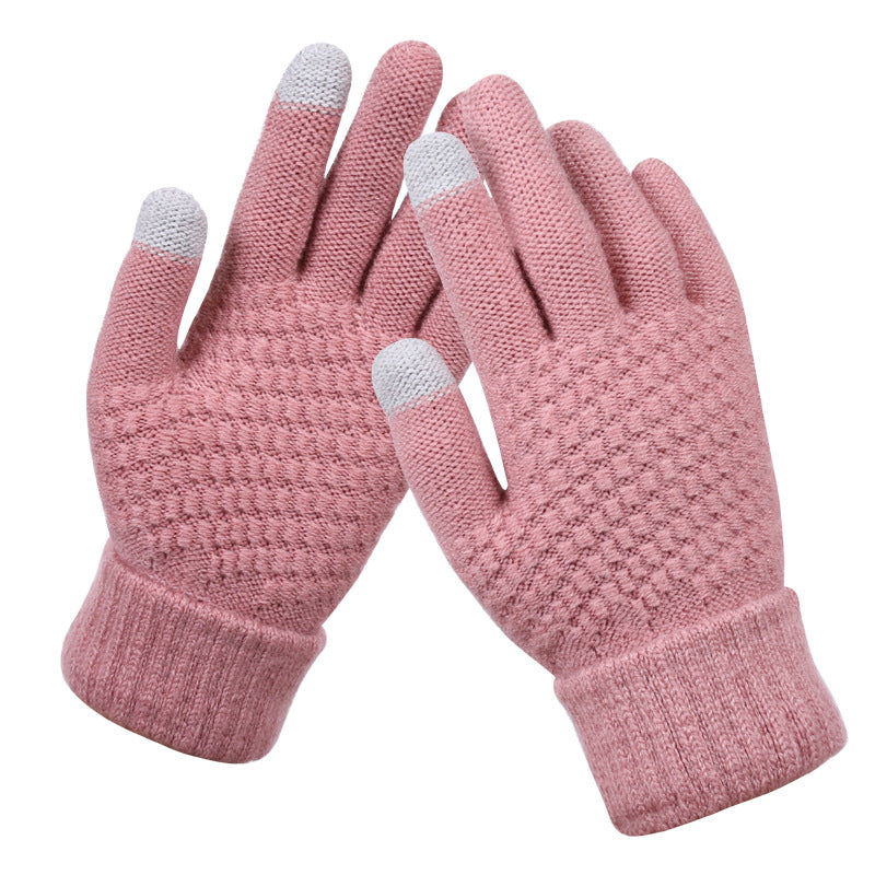 Gebreide touchscreen handschoenen