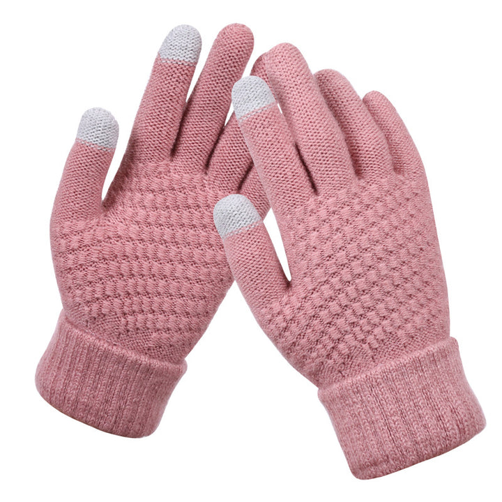 Gebreide touchscreen handschoenen