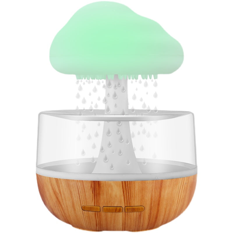 Regenwolk luchtbevochtiger met nachtlampje en regengeluid