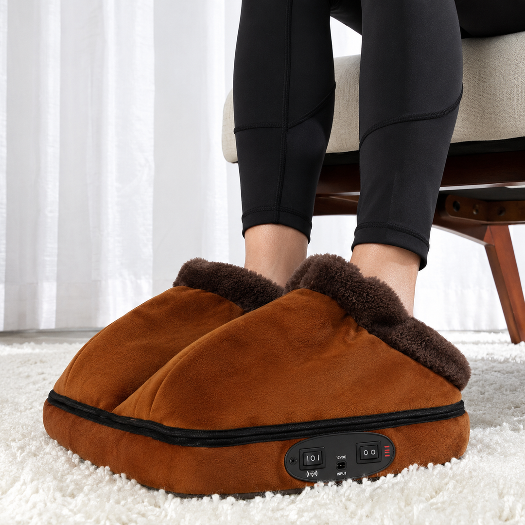 Warmtewereld™ Voetenwarmer met vibratie en fleece gevoerde vakken