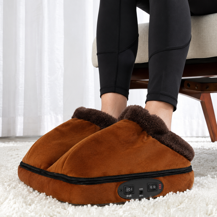 Warmtewereld™ Voetenwarmer met vibratie en fleece gevoerde vakken