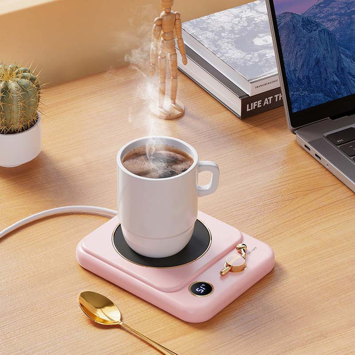 Retro kopwarmer met koffiemok