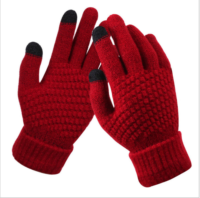 Warmtewereld Touchscreen handschoenen in structuurbrei