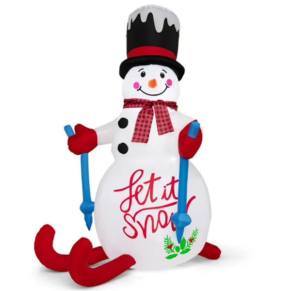 Opblaasbare sneeuwpop op ski&