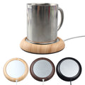 Kopwarmer onderzetter met houtlook rand