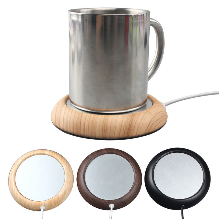 Kopwarmer onderzetter met houtlook rand