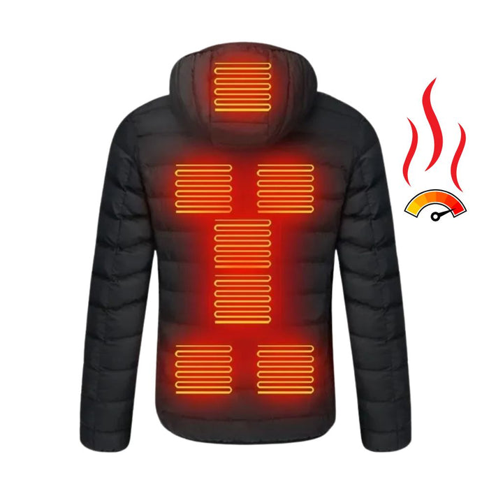 Warmtewereld™ Verwarmde unisex jas met 10 warmtezones en powerbank