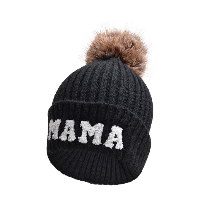 Warmtewereld MAMA-beanie met pompon, ook als set met MINI