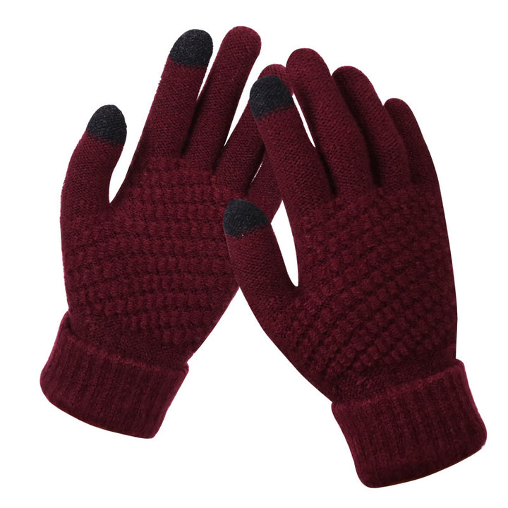Gebreide touchscreen handschoenen