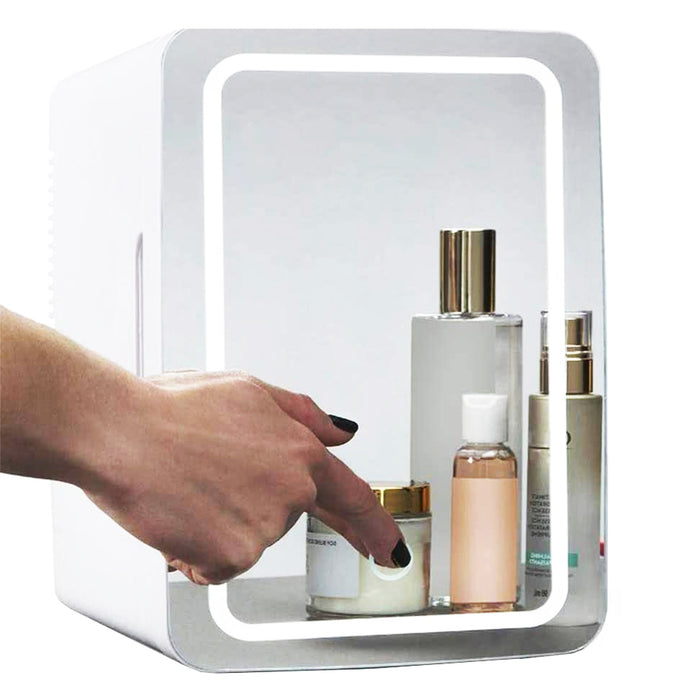 Warmtewereld Mini make-up koelkast met verlichte spiegeldeur