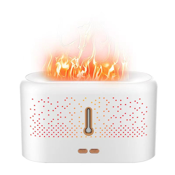 Warmtewereld Ultrasone vlam diffuser met kleurlicht in wit, op USB