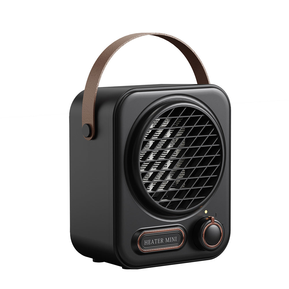 Compacte retro kachel met handvat in leerlook