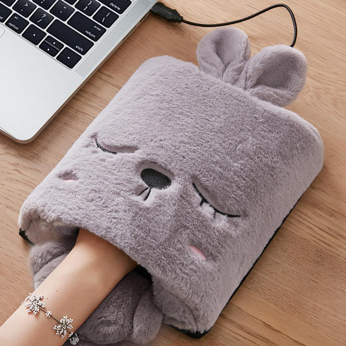 Warmtewereld™ Verwarmde muismat met handwarmer van zachte fleece