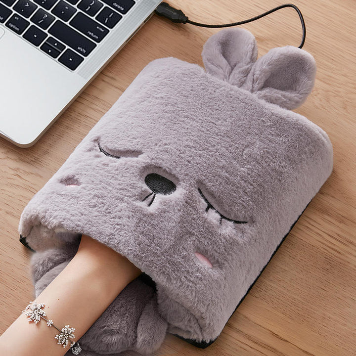 Warmtewereld™ Verwarmde muismat met handwarmer van zachte fleece